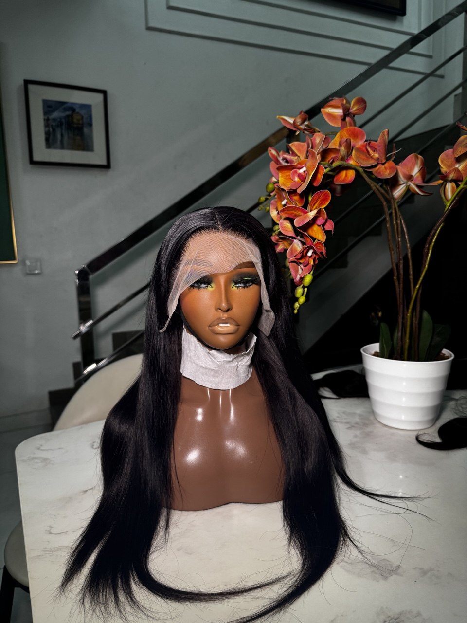 CS16- Brazillian Virgin Silky Straight Full Frontal Wig